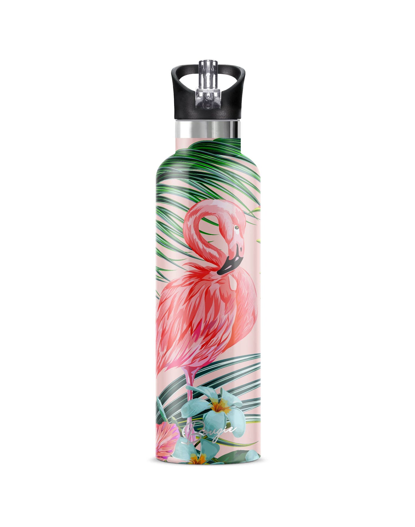 FLAMINGO | 25 oz Insulated Water Bottle Flip'n'Sip Lid