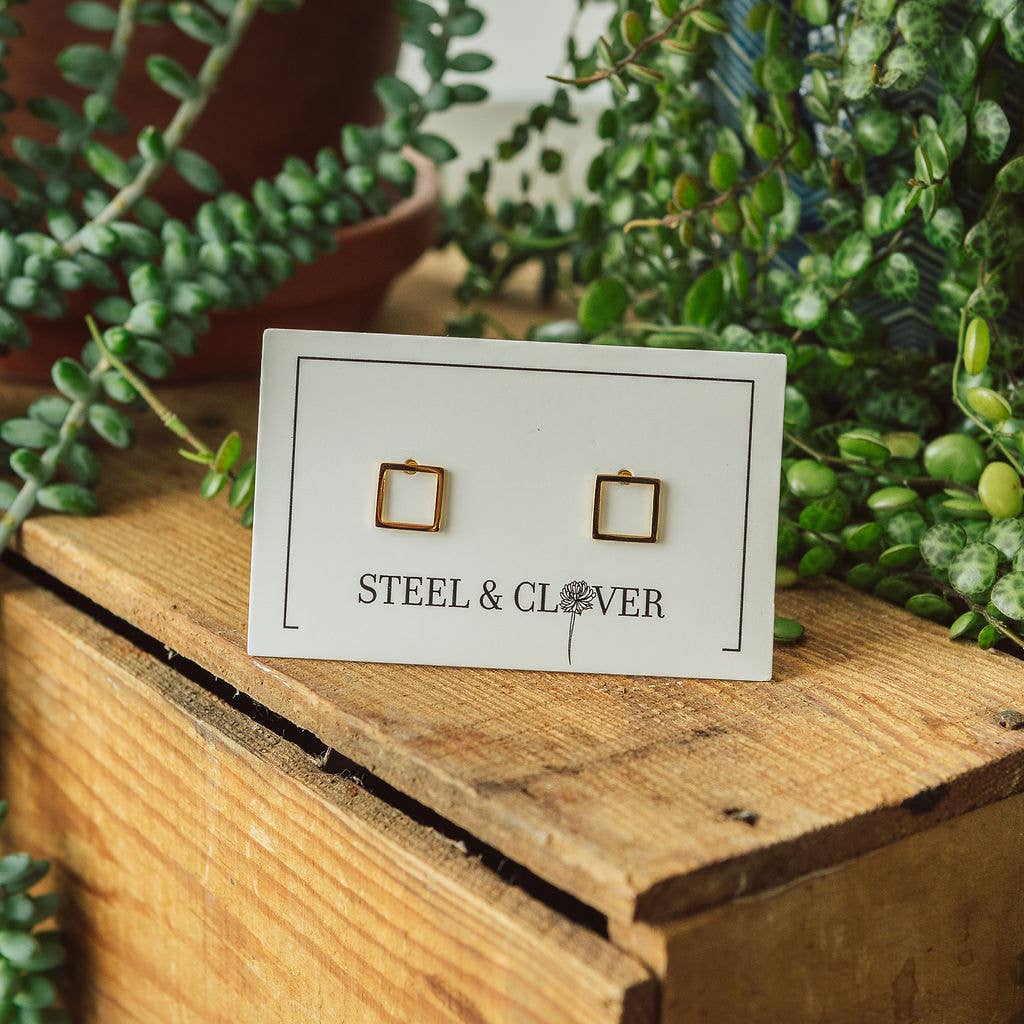 Square Stud Earrings