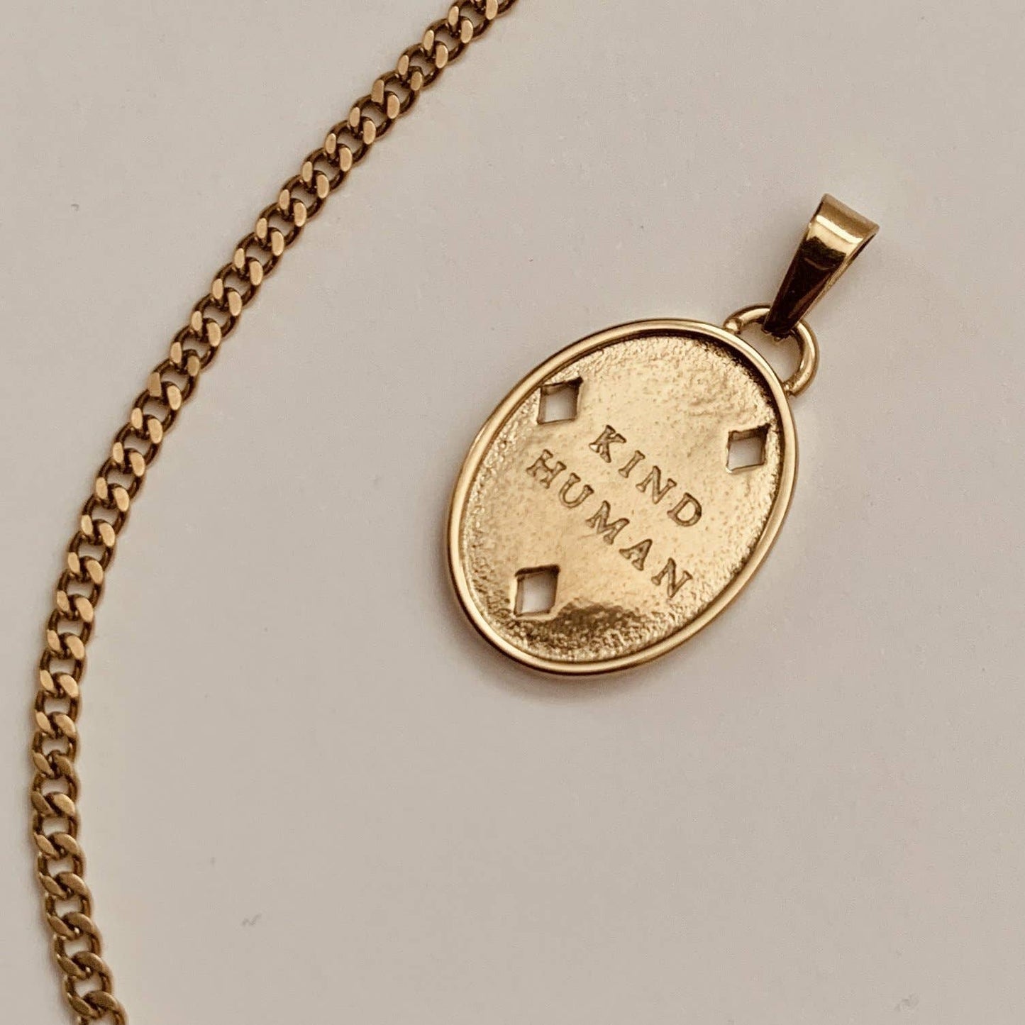 Kind Human Necklace: Gold