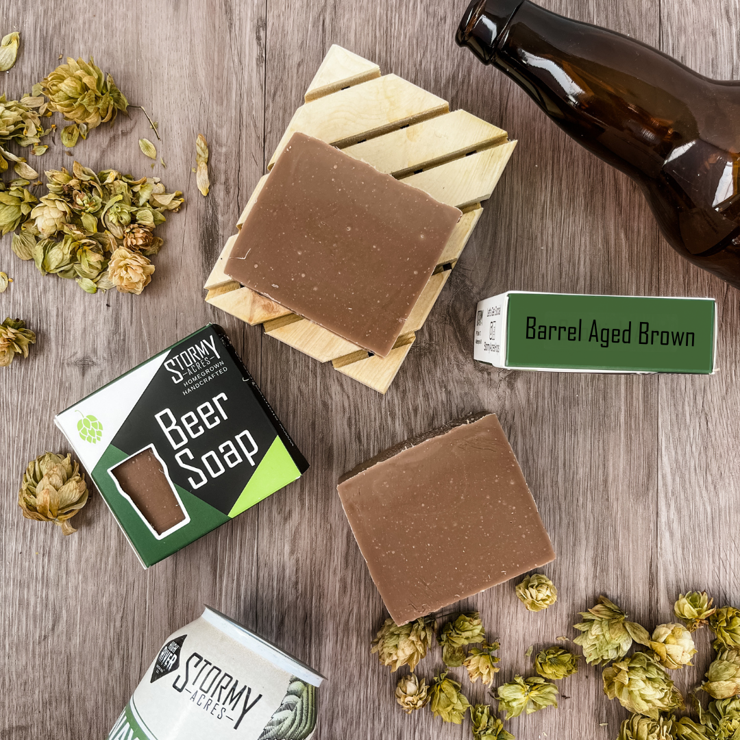 Beer Soap - Barrel Aged Brown Ale Soap - Men's Natural Soap