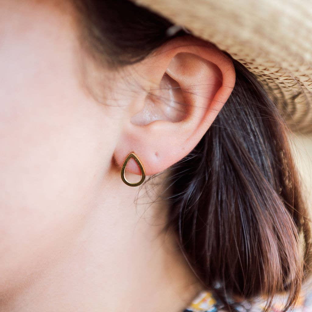 Teardrop Stud Earrings