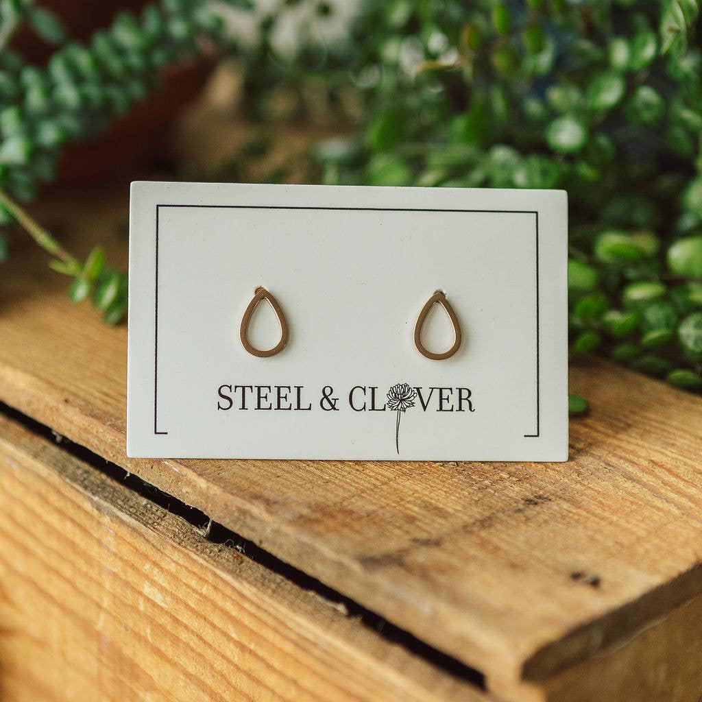 Teardrop Stud Earrings