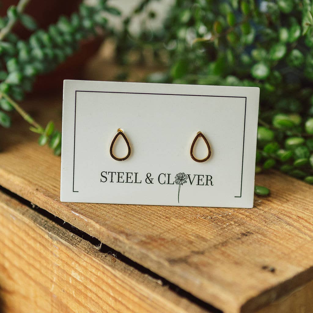 Teardrop Stud Earrings