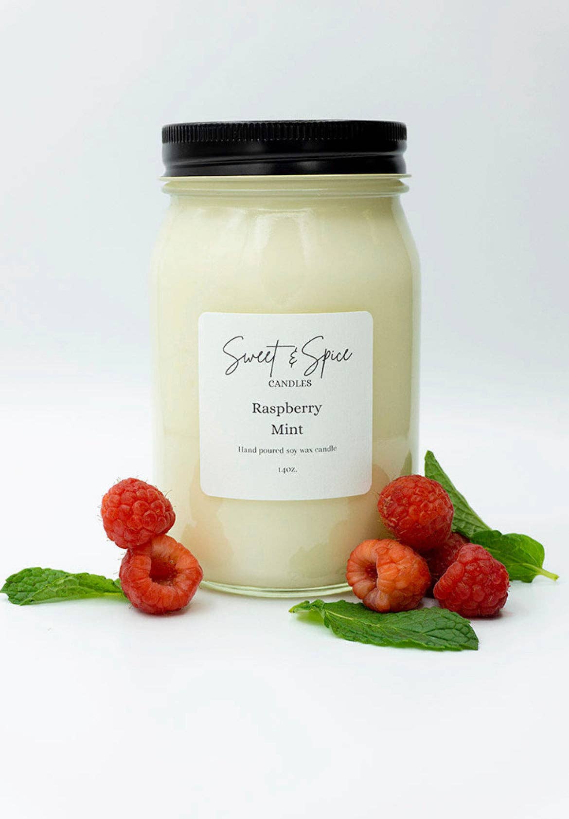 Raspberry Mint Soy Wax Candle